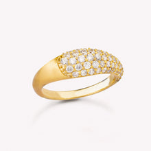 Load image into Gallery viewer, byBiehl Ring Gold-Ocean Flow Sparkle 14K gold-plated sterling silver
