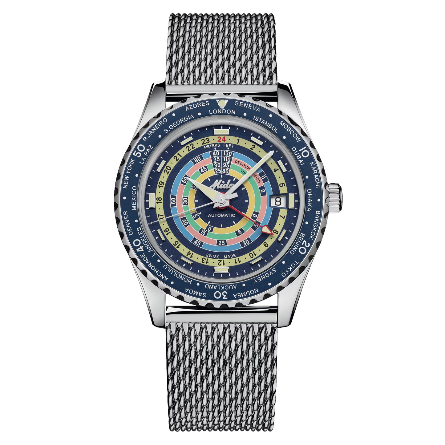 MIDO Ocean Star Captain Decompression Worldtimer GMT M0268291704100 – Exklusive Automatik-Herrenuhr