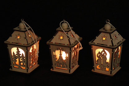 Laterne mit Licht und Hänger