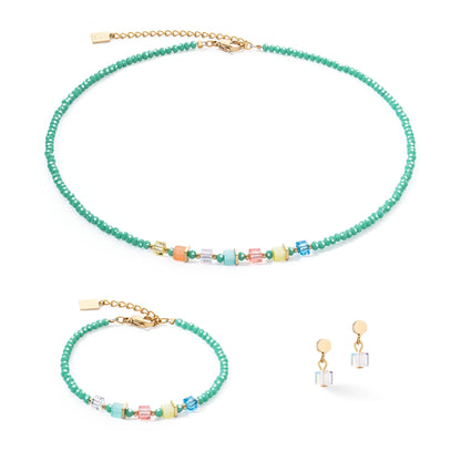 COEUR DE LION Ohrstecker Multicolor Grün