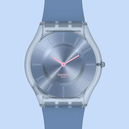 SWATCH Armbanduhr Denim Blue SS08N100-S14 für Kinder, Jugendliche und Erwachsene