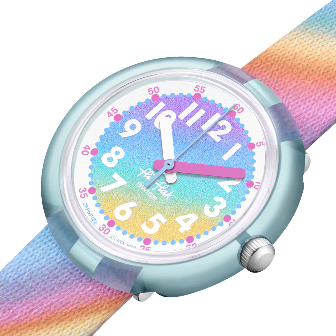 Flik Flak Liquid Rainbow FPNP152 – Kinderuhr mit buntem Zifferblatt online kaufen