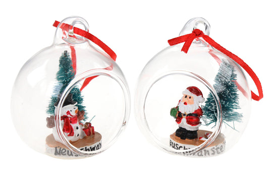 Glaskugel Neuschwanstein 65mm – Magischer Winterzauber