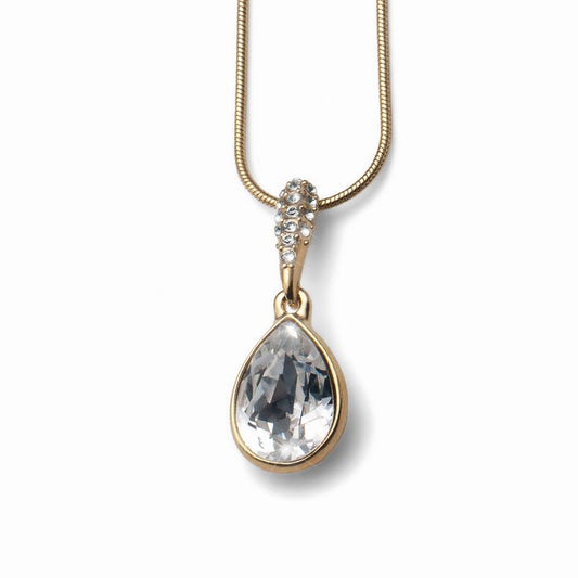Oliver Weber Anhänger Reach mit Kette – Kristallschmuck Goldfarbe | Allgäu-Shop