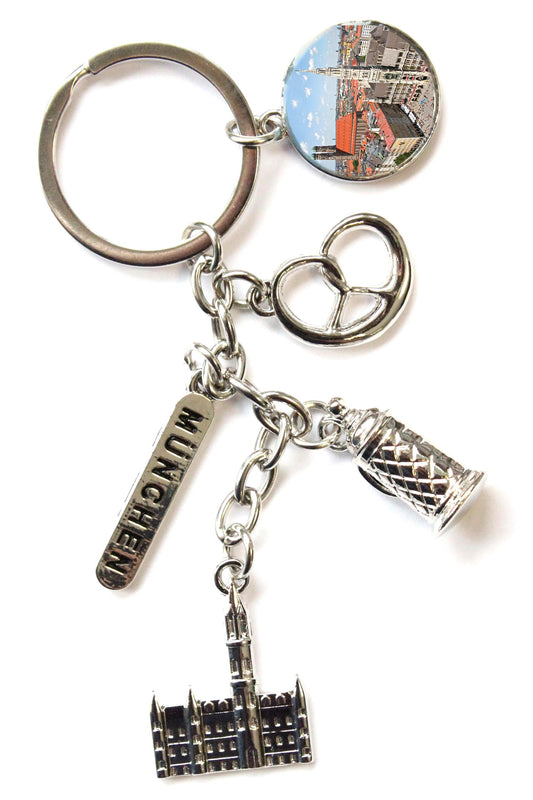 Schlüsselanhänger Charms München - Marienplatz-Bier Souvenir Bayern