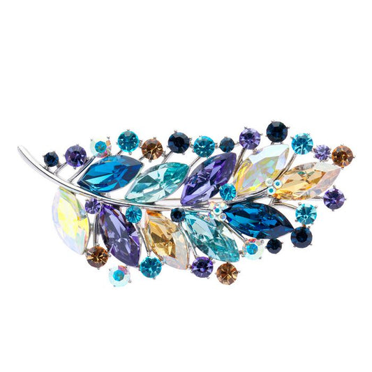 Oliver Weber Brosche Twig Crystal Gold Multifarbig – Elegante Blumen-Brosche online kaufen