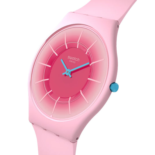 SWATCH Armbanduhr Radiantly Pink SS08P110 für Kinder, Jugendliche und Erwachsene