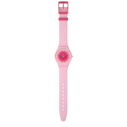 SWATCH Armbanduhr Radiantly Pink SS08P110 für Kinder, Jugendliche und Erwachsene