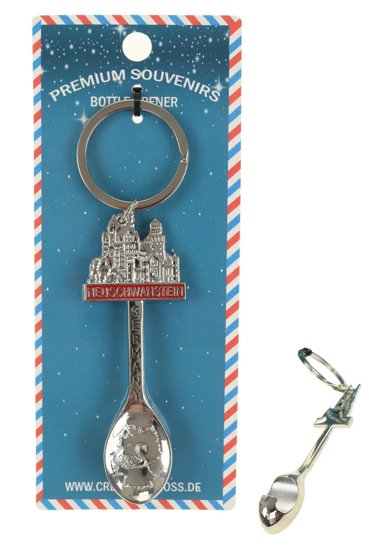 Schlüsselanhänger und Flaschenöffner 2in1 - Neuschwanstein Löffel Silber online kaufen