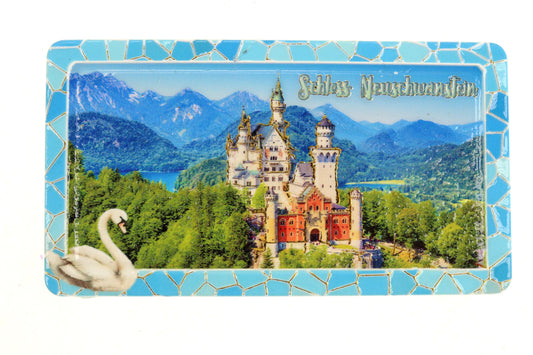 Magnet 3D Effekt Melamin Schloss Neuschwanstein – Souvenir & Deko-Highlight aus Bayern