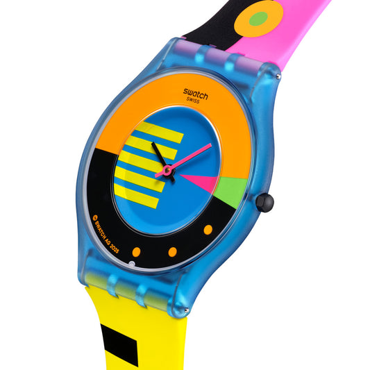 SWATCH Armbanduhr Swatch Neon Flumotions SS08S101 für Kinder, Jugendliche und Erwachsene