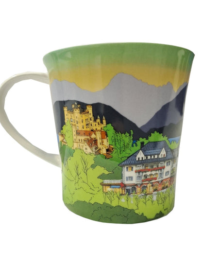 Goebel Kaffee-/Tee-Mug 300 ml – Porzellan-Sammelbecher mit Neuschwanstein, Hohenschwangau & Alpsee