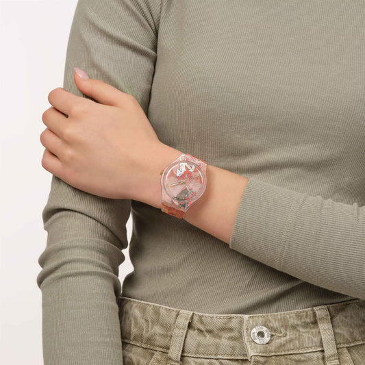 SWATCH Armbanduhr Riding The Clouds SUOZ369 – Elegante Uhr in lebendigen Farben online kaufen