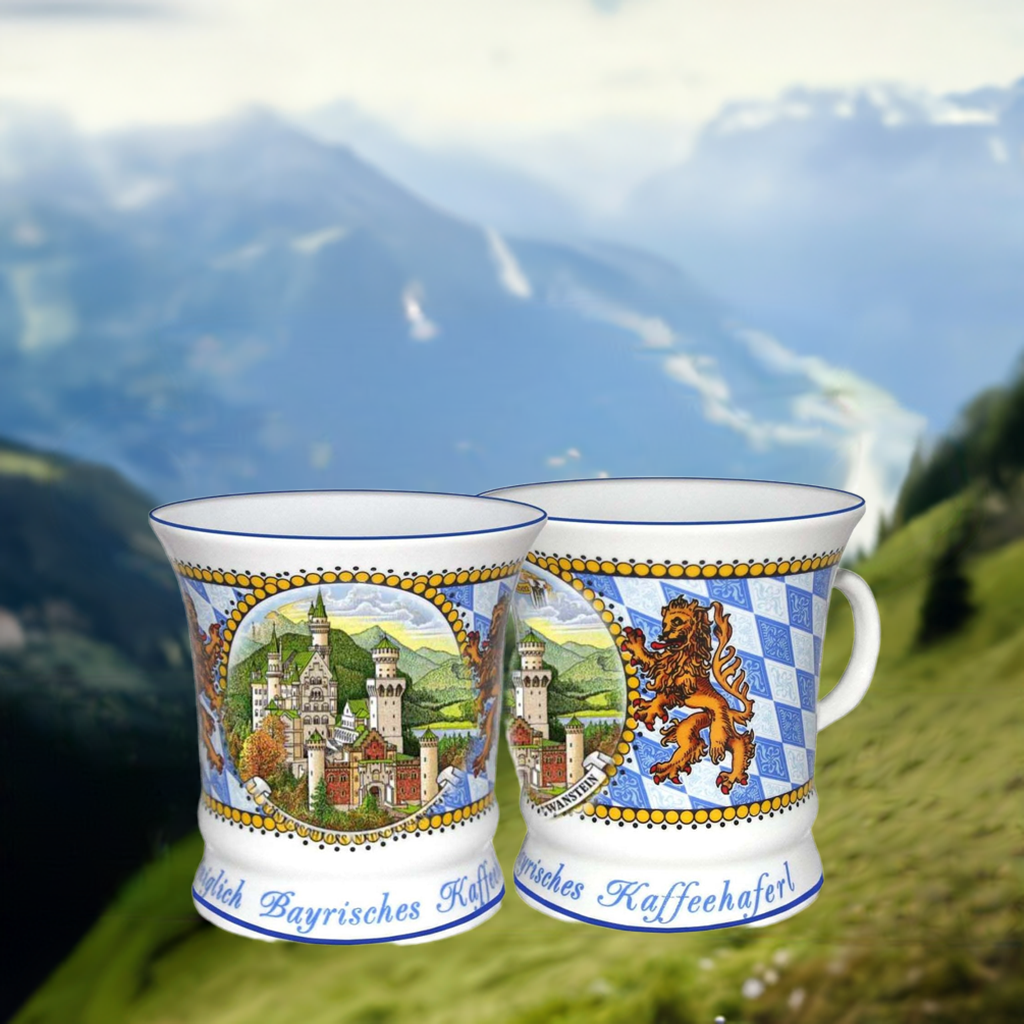 Kaffee- & Teetasse aus Bayern – Schloss Neuschwanstein & Bayern Wappen | Jetzt online kaufen