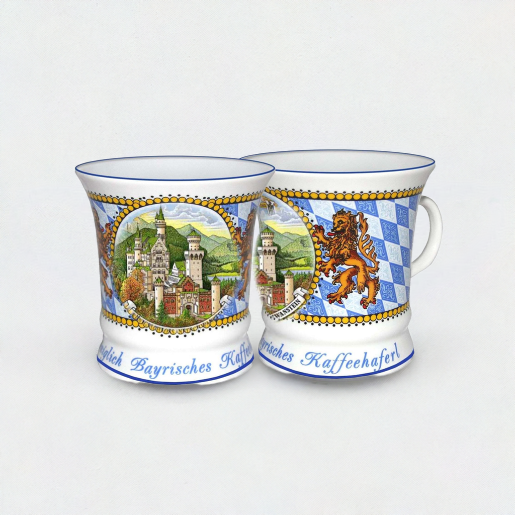 Kaffee- & Teetasse aus Bayern – Schloss Neuschwanstein & Bayern Wappen | Jetzt online kaufen