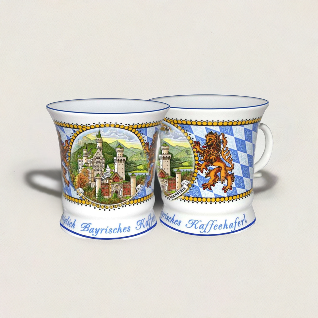 Kaffee- & Teetasse aus Bayern – Schloss Neuschwanstein & Bayern Wappen | Jetzt online kaufen