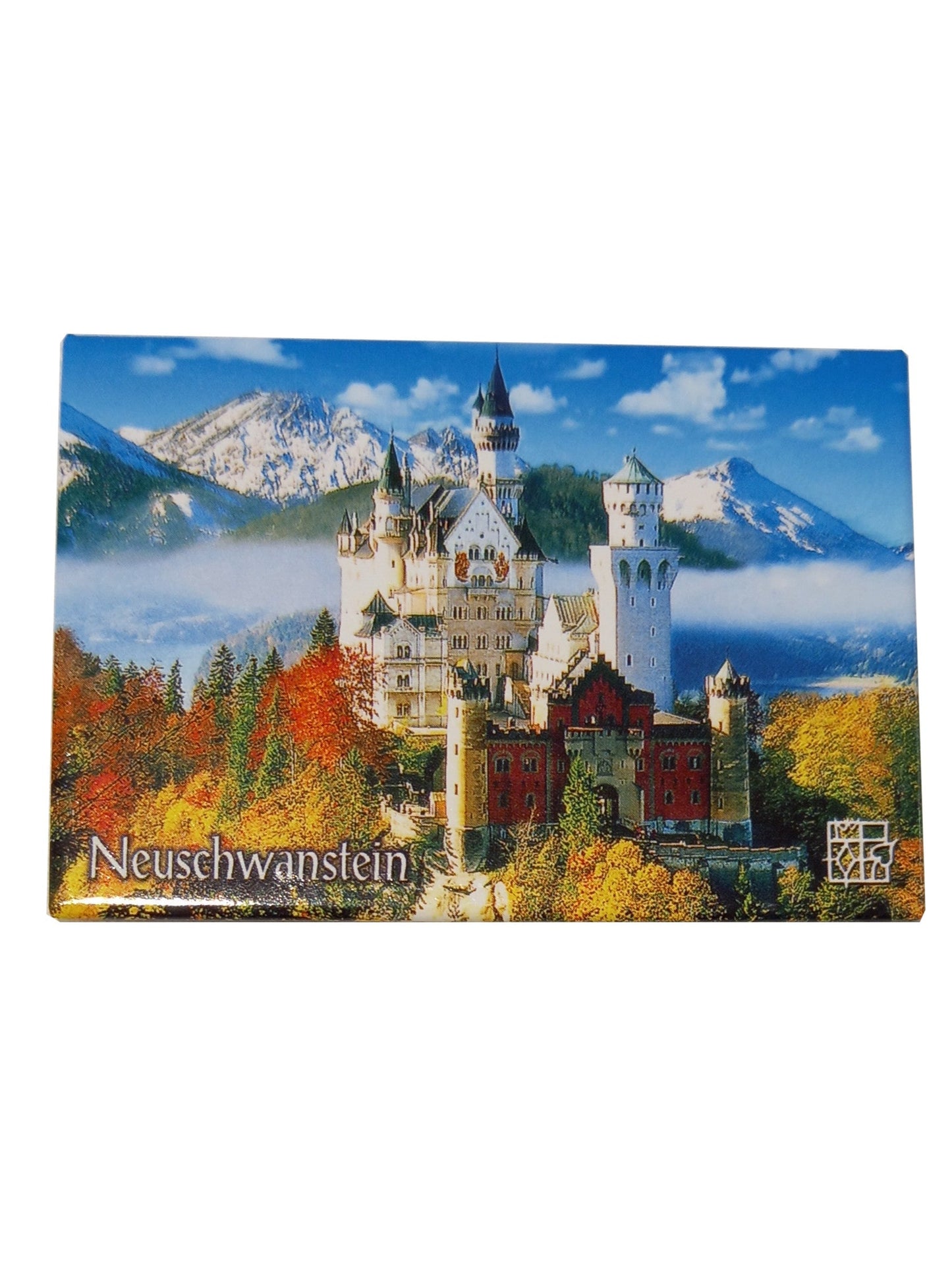 Magnet Schloss Neuschwanstein Herbst Bunt Himmel Wolken