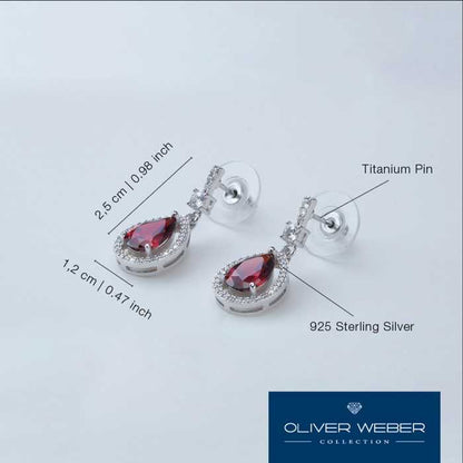 Earring State 925AG Grün Elegant Damenschmuck