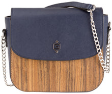 Lade das Bild in den Galerie-Viewer, SEBASTIANSTURM LAURA Handtasche Saffiano Marineblau Amazaque
