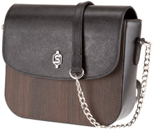 Lade das Bild in den Galerie-Viewer, SEBASTIANSTURM LAURA Handtasche Saffiano schwarz Räuchereiche
