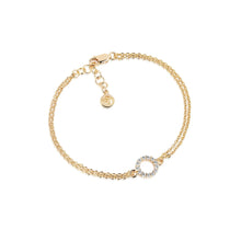 Lade das Bild in den Galerie-Viewer, Sif Jakobs Armband Biella Piccolo - 18K vergoldet mit weissen Zirkonia
